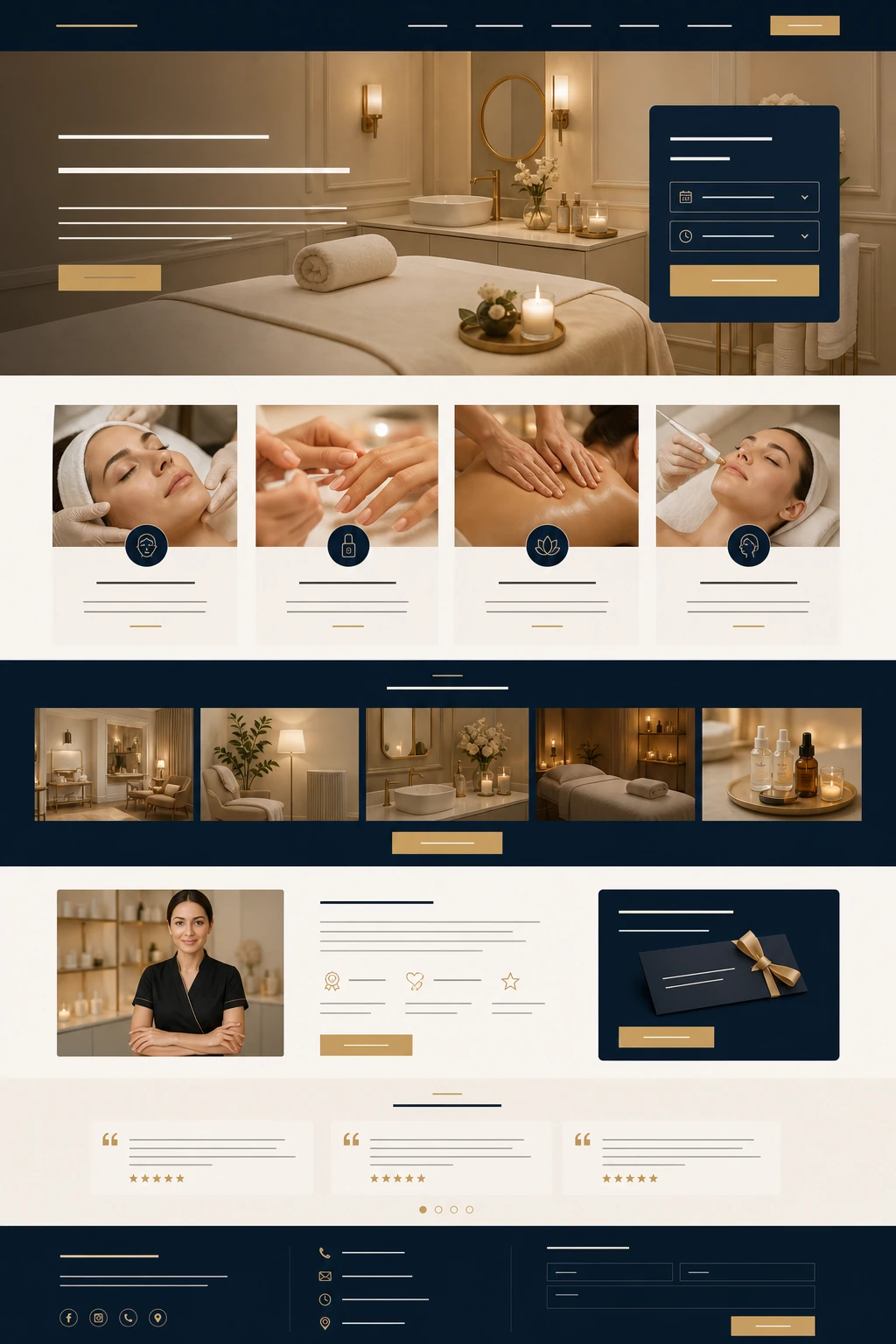 Koncept web stranice za beauty i wellness studio