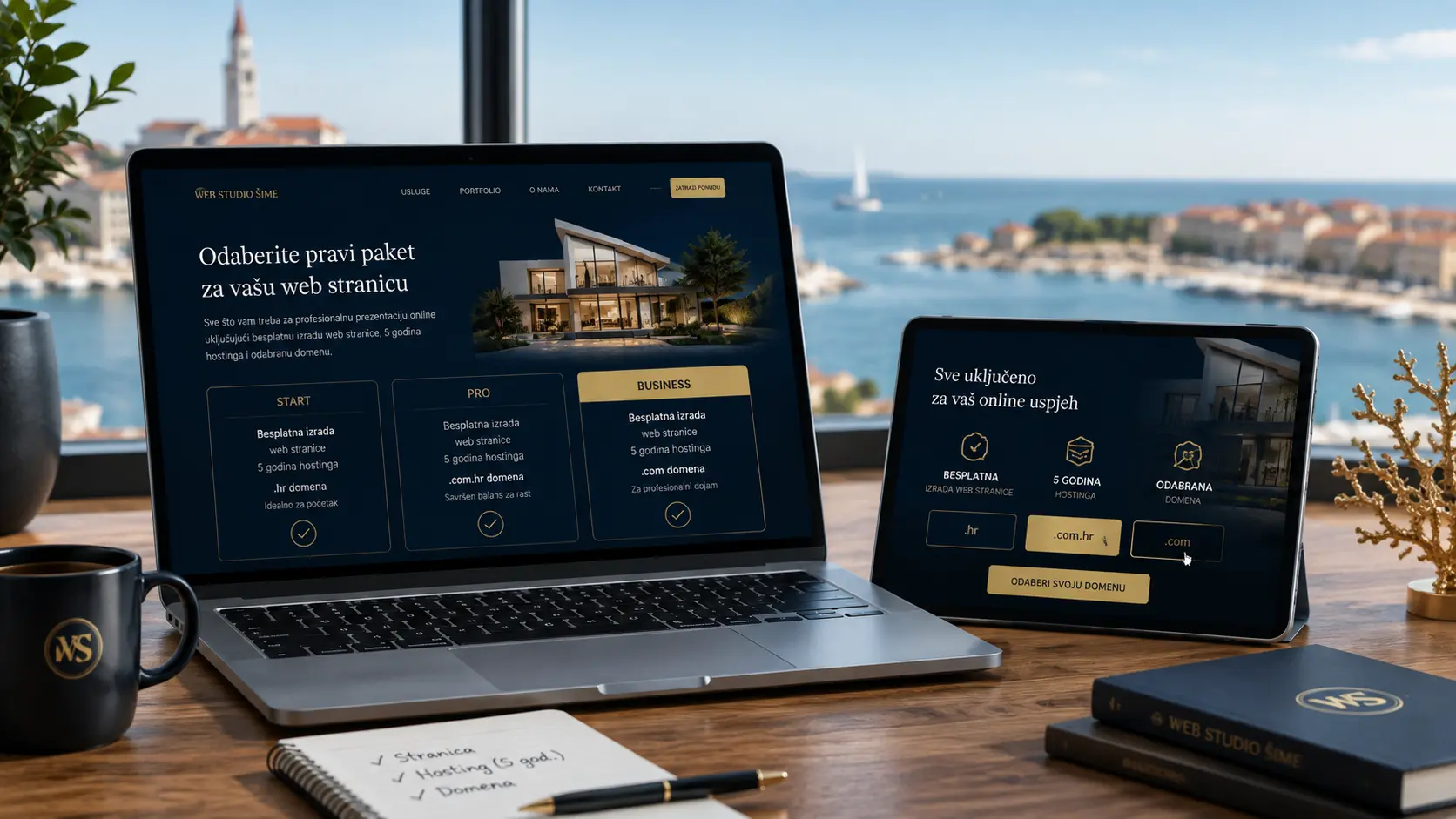Profesionalna WordPress web stranica s hostingom SSL certifikatom poslovnim e-mailom i mobilnim prikazom